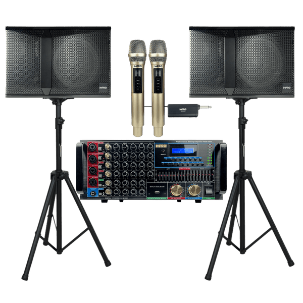 ImPro Epic Star Package 3 with Mixing Amplifier, Speakers, Microphones, and Accessories (5 items)