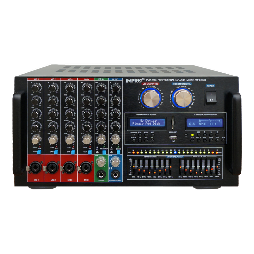 ImPro PMA-8800 1400W Karaoke Mixing Amplifier | Impro USA